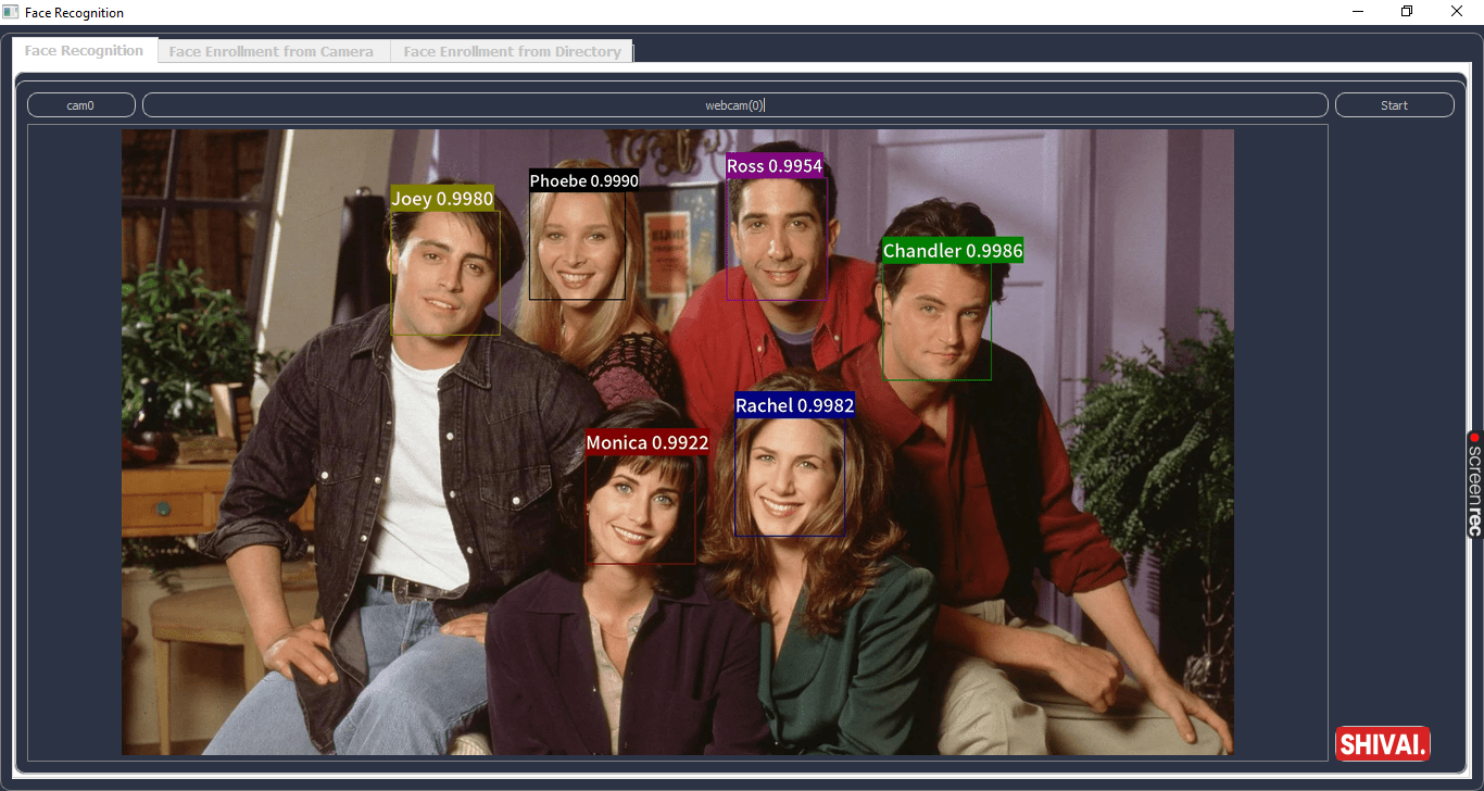 Face Recognition Desktop UI